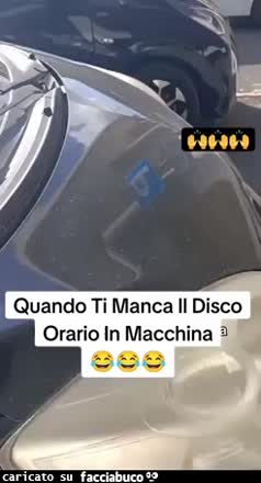 Quando ti manca il disco orario in macchina carte gioco uno