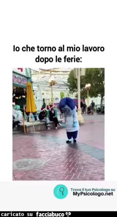 Io che torno al lavoro dopo le ferie tristezza